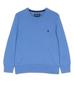 POLO RALPH LAUREN KIDS pull à logo brodé - Bleu