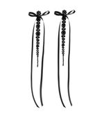 Simone Rocha boucles d'oreilles pendantes à détail de nœud - Noir