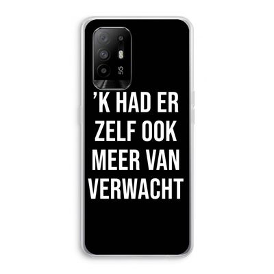 Meer verwacht - Zwart: Oppo A95 5G Transparant Hoesje