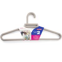 Plasticforte Kledinghangers - 2x - taupe - kunststof - 41 cm