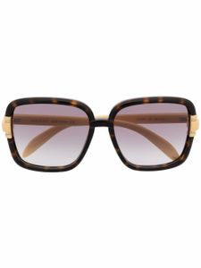 Gucci Eyewear lunettes de soleil à effet écaille de tortue - Tons neutres