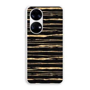 Gouden strepen: Huawei P50 Transparant Hoesje
