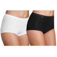 Set van 5x stuks Sloggi basic maxi senioren dames slips/onderbroeken, maat: 40 in het in het zwart Set van 5x stuks Sloggi basic maxi senioren dames slips/onderbroeken, maat: 40 in het in het zwart