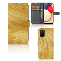 Samsung Galaxy A03s Book Style Case Licht Hout - thumbnail