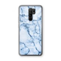 Blauw marmer: Xiaomi Redmi 9 Transparant Hoesje