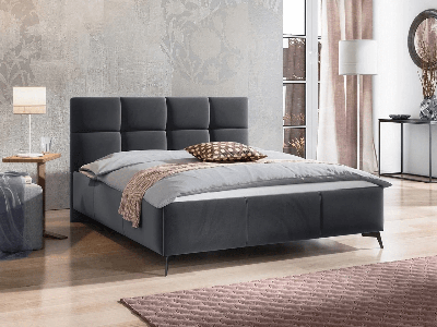 Bed met opbergruimte GISOLA 180x200 cm grijs