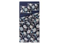 LIVARNO home Satijnen dekbedovertrekset 240 x 220 cm (Bloemen/blauw)