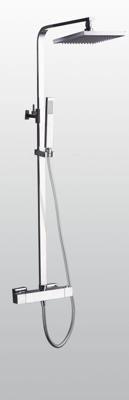 Opbouw doucheset thermostatisch vierkant chroom