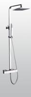 Opbouw doucheset thermostatisch vierkant chroom