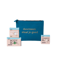 Zero waste Cadeautip - Bamboe Toilettas & Dennenappel set M/L