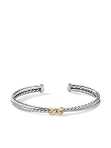 David Yurman bracelet chaîne Petite X Center Station en or 18ct et argent sterling