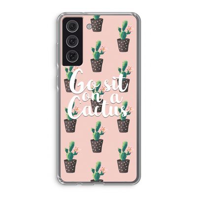 Cactus quote: Samsung Galaxy S21 FE Transparant Hoesje