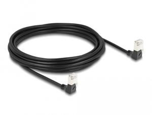 DeLOCK RJ45 Network Cable Cat.6A S/FTP Slim 90° downwards / downwards angled 5 m kabel