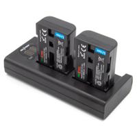 ChiliPower NP-FM50 Sony USB Duo Kit - Camera accu set