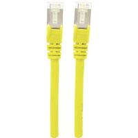 Intellinet 736725 RJ45 Netwerkkabel, patchkabel CAT 6A S/FTP 10.00 m Geel Folie afscherming, Afscherming gevlochten, Halogeenvrij 1 stuk(s)