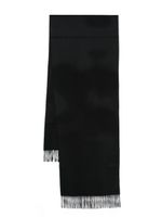 Zegna fringed-edge cashmere scarf - Noir