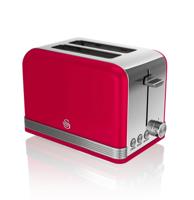 Swan Retro Broodrooster - 2 Sneden - Rood