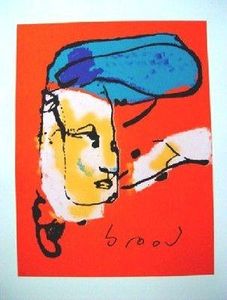 Herman Brood zeefdruk Blauwe Kuif 105 x 67 cm