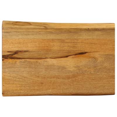Tafelblad met natuurlijke rand 50x40x2,5 cm massief mangohout