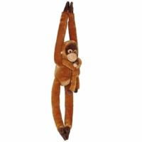 Ravensden Pluche knuffel - hangende Orang Oetan aap - met baby - 84 cm