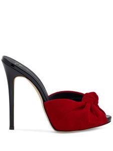 Giuseppe Zanotti sandales Bridget 120 mm en velours - Rouge