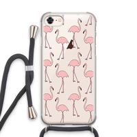 Anything Flamingoes: iPhone 7 Transparant Hoesje met koord