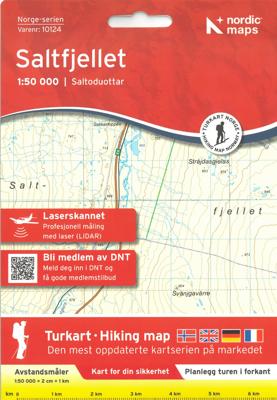 Wandelkaart - Topografische kaart 10124 Norge Serien Saltfjellet | Nordeca