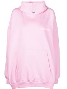 Balenciaga hoodie en coton Large Fit à logo imprimé - Rose