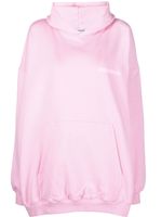 Balenciaga hoodie en coton Large Fit à logo imprimé - Rose