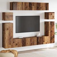 TV-kast 8 pcs Bruin 30.5 x 30 x 90 cm Bewerkt hout