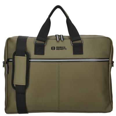 Enrico Benetti Waterproof Laptop Schoudertas Bergen 17&apos;&apos; Olijf