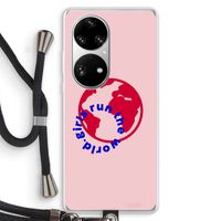 Run The World: Huawei P50 Pro Transparant Hoesje met koord