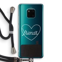 Friends heart pastel: Huawei Mate 20 Pro Transparant Hoesje met koord