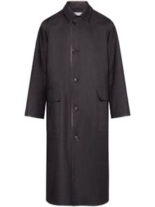 Maison Margiela manteau en coton à simple boutonnage - Noir