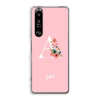 Pink Bouquet: Sony Xperia 1 III Transparant Hoesje