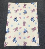 Stitch fleece plaid beige 110 x 150 cm - polyester