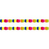 Folat slinger 18 jaar - Set van 2x stuks - 6 m - papier - verjaardag - versiering