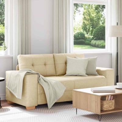 Loveseat Bank Crme 140 cm Stof