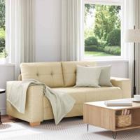 Loveseat Bank Crme 140 cm Stof
