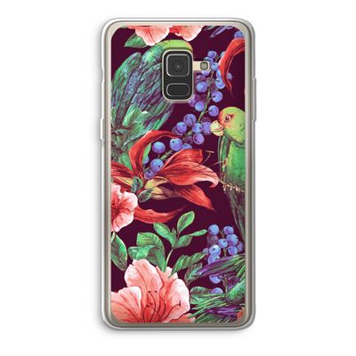 Papegaaien: Samsung Galaxy A8 (2018) Transparant Hoesje