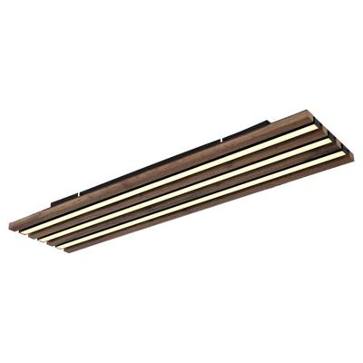Globo PlafondlampHayden zwart met hout 80cm - 67347D4
