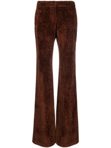 Alberta Ferretti pantalon en velours côtelé à coupe évasée - Marron