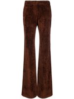 Alberta Ferretti pantalon en velours côtelé à coupe évasée - Marron