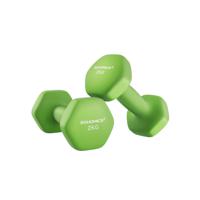 Hexagon dumbbells voor thuis met neopreen coating, Groente / 2 x 2 kg