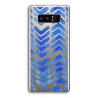 Blauwe pijlen: Samsung Galaxy Note 8 Transparant Hoesje