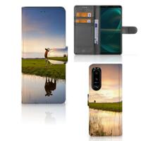 Sony Xperia 5III | Telefoonhoesje | Met pasjeshouder | Koe