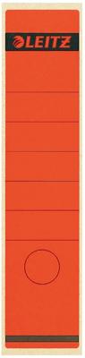 Leitz rugetiketten, zelfklevend, ft 6,1 x 28,5 cm, pak van 10 stuks, rood