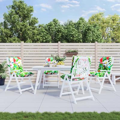 VidaXL Stoelkussens 4 st lage rug oxford stof meerkleurig