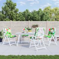 VidaXL Stoelkussens 4 st lage rug oxford stof meerkleurig