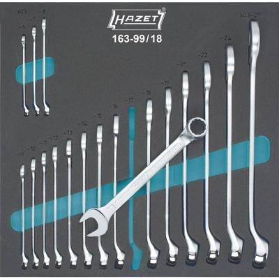 Hazet 163-99/18 Ring-steeksleutelset 18-delig Sleutelbreedte (metrisch) 6 - 27 mm